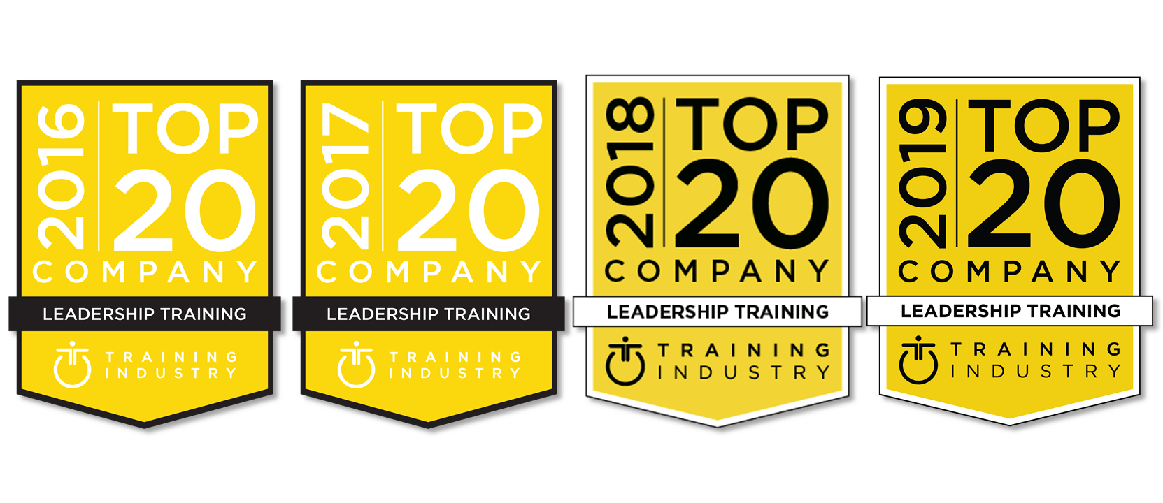 Logos Top 20 des organismes de formation internationaux en Leadership 2016, 2017, 2018, 2019 pour Cegos par Training Industry